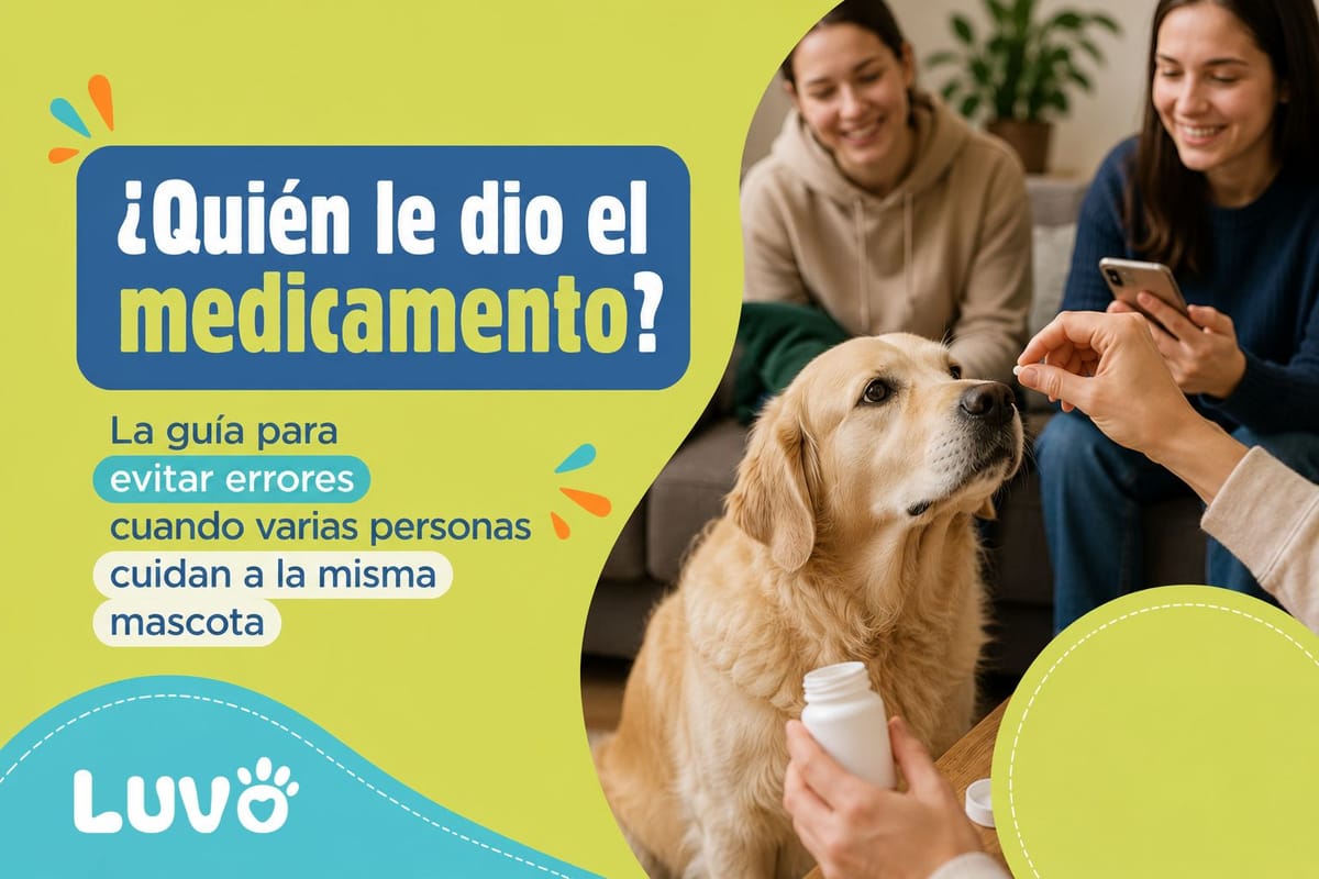 ¿Quién le dio el medicamento? La guía para evitar errores cuando varias personas cuidan a la misma mascota