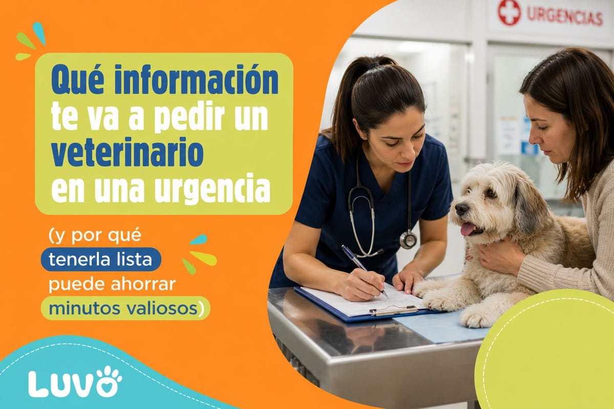 Qué información te va a pedir un veterinario en una urgencia (y por qué tenerla lista puede ahorrar minutos valiosos)