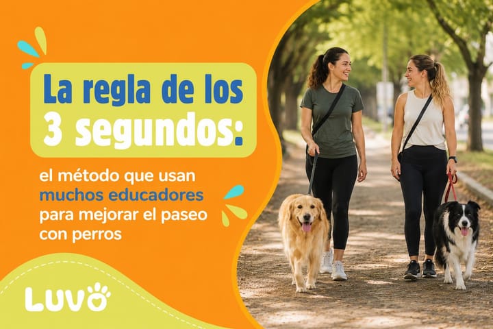 La regla de los 3 segundos: el método que usan muchos educadores para mejorar el paseo con perros reactivos